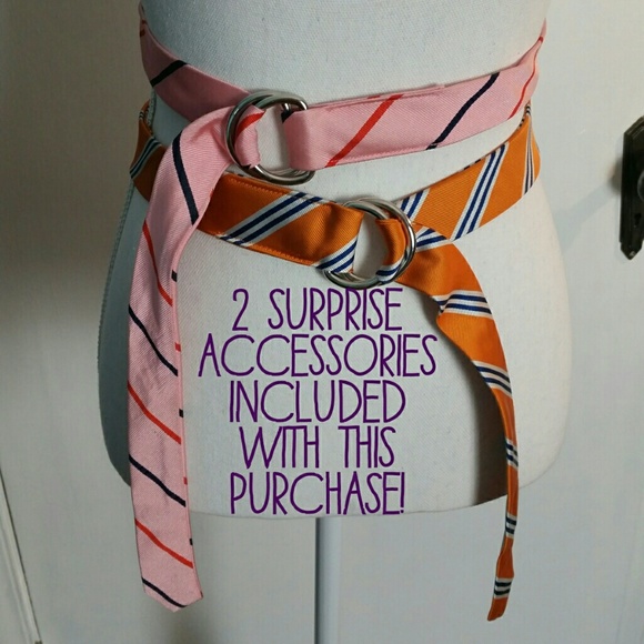 J. Crew Accessories - 2 J. Crew Silk tie belts S/M + 2 surprise items